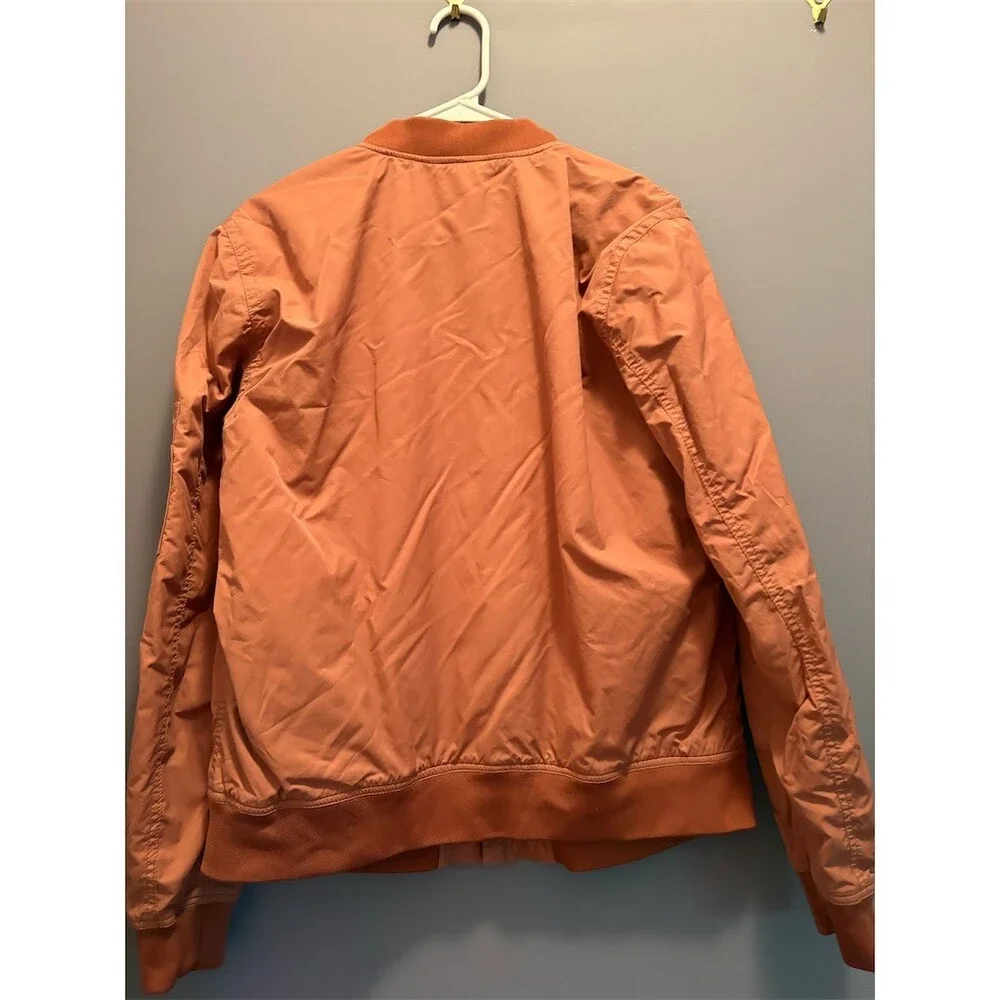 CPO Provisions Men's MA-1 Flight Bomber Jacket Rust Orange Full Zip Size L - Picture 9 of 12